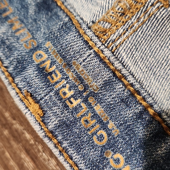 ❤️ CHICOS EMBROIDERED FRINGE HEM HIGH RISE GIRLFRIEND SLIM LEG JEANS, 10 (30) - Picture 8 of 10